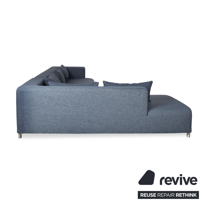 Ligne Roset Opium Stoff Ecksofa Blau Grau Anthrazit Sofa Couch