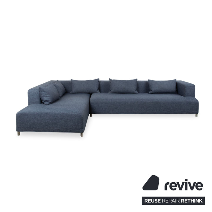 Ligne Roset Opium Stoff Ecksofa Blau Grau Anthrazit Sofa Couch
