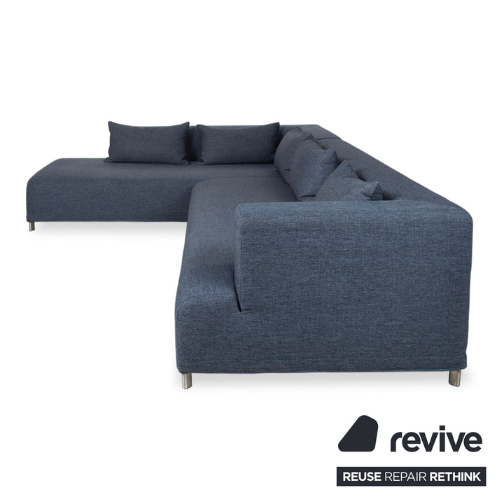 Ligne Roset Opium Stoff Ecksofa Blau Grau Anthrazit Sofa Couch