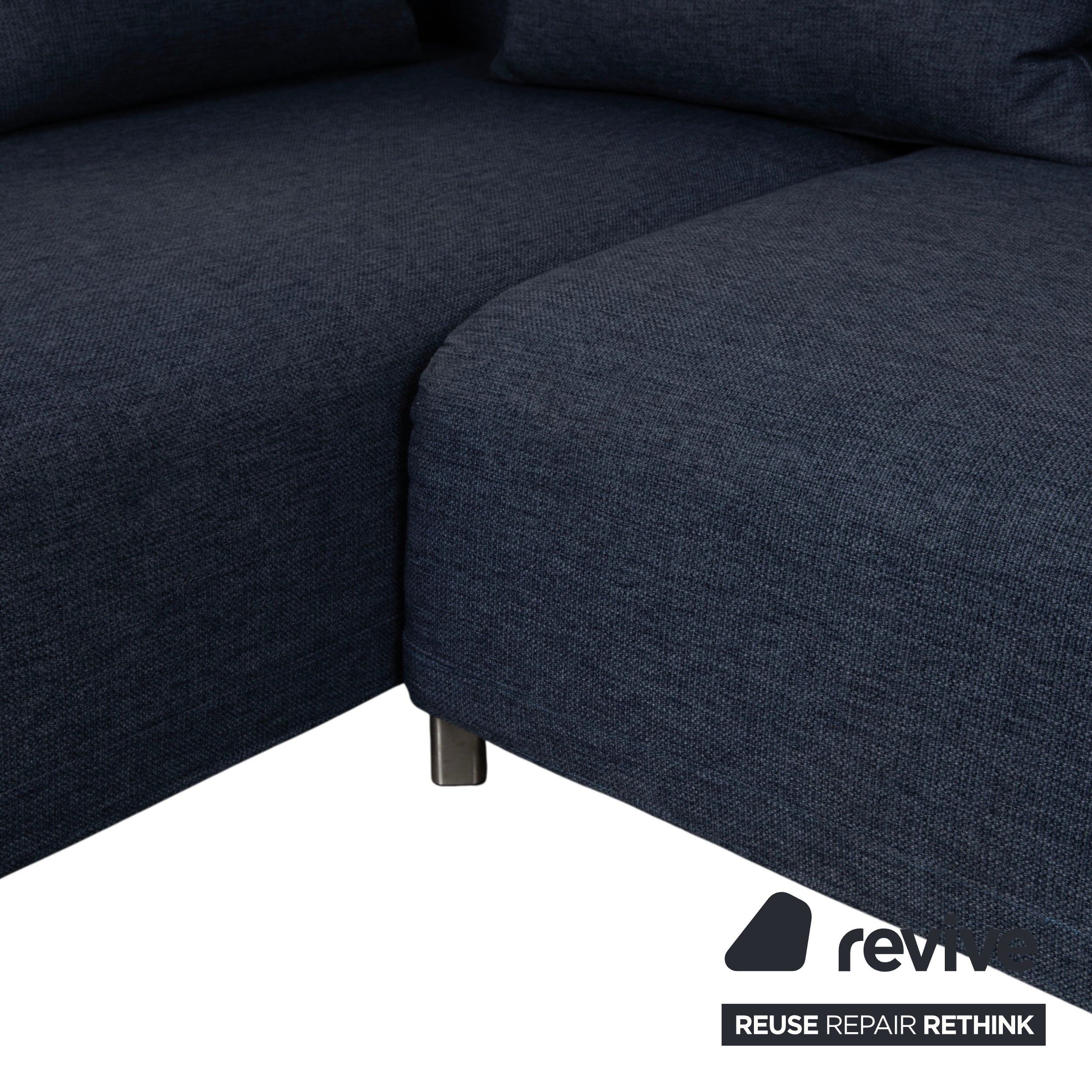 Ligne Roset Opium Stoff Ecksofa Blau Grau Anthrazit Sofa Couch