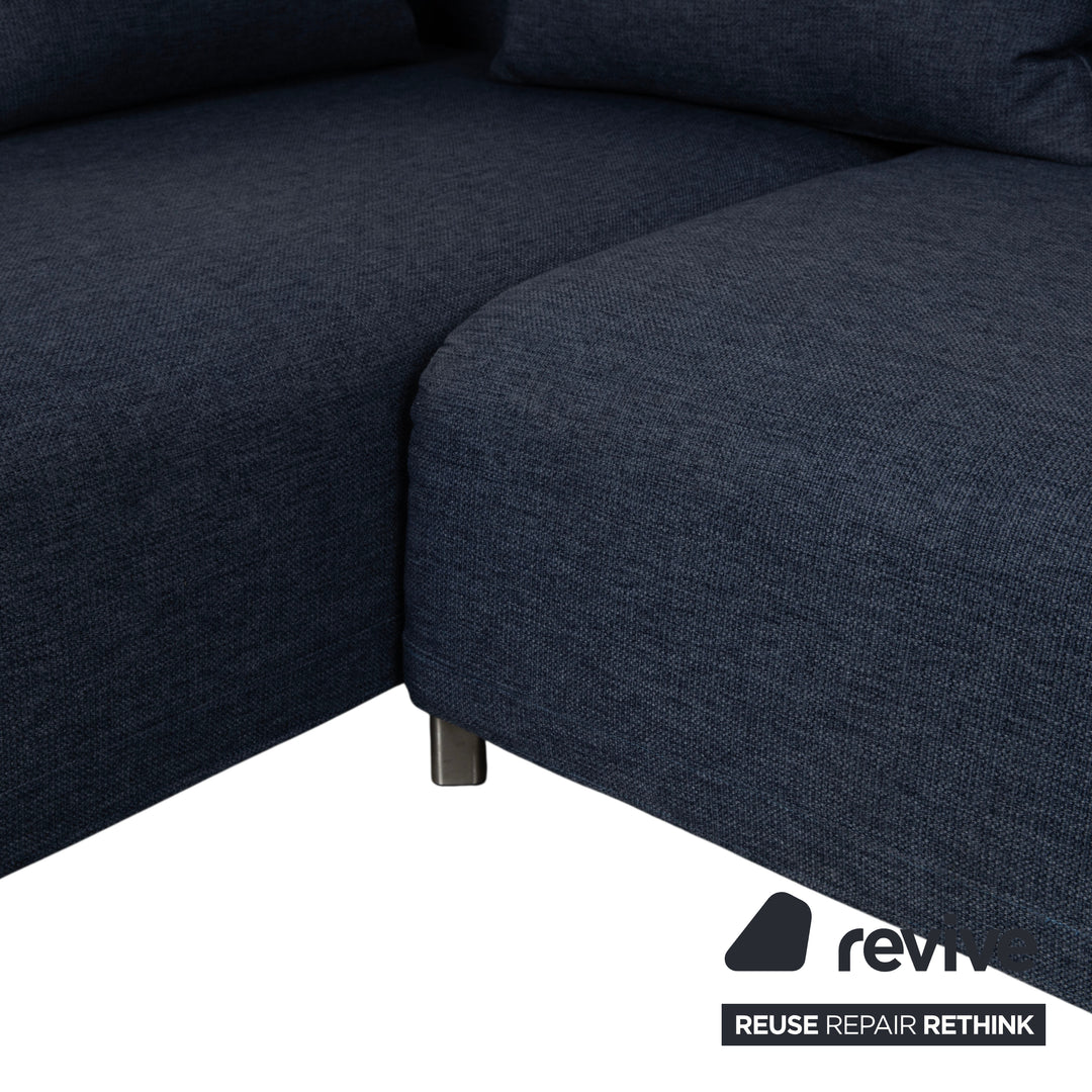 Ligne Roset Opium Stoff Ecksofa Blau Grau Anthrazit Sofa Couch