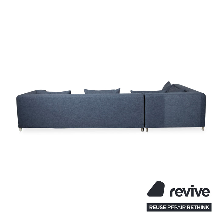 Ligne Roset Opium Stoff Ecksofa Blau Grau Anthrazit Sofa Couch