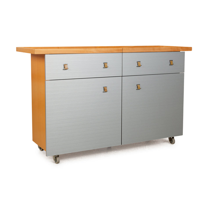 Ligne Roset Parallel Holz Sideboard Silber Braun