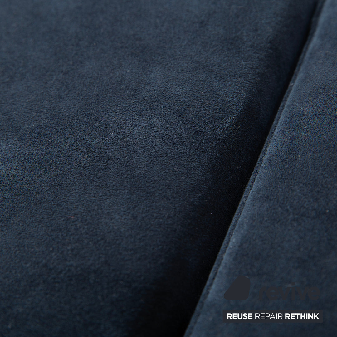 Cama de tela Ligne Roset Peter Maly 2, azul grisáceo, cama doble, mecanismo manual