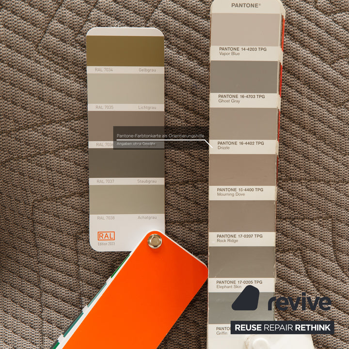 Ligne Roset Ploum Dreisitzer Stoff Sofa Hellgrau