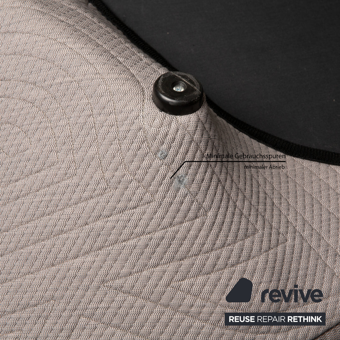 Ligne Roset Ploum three-seater fabric sofa light grey