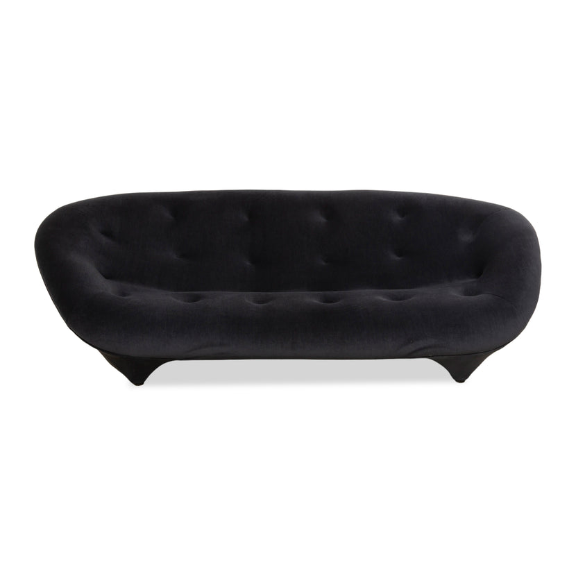 Ligne Roset Ploum Fabric Three-Seater Anthracite Grey Sofa Couch High Back Anthracite New Cover