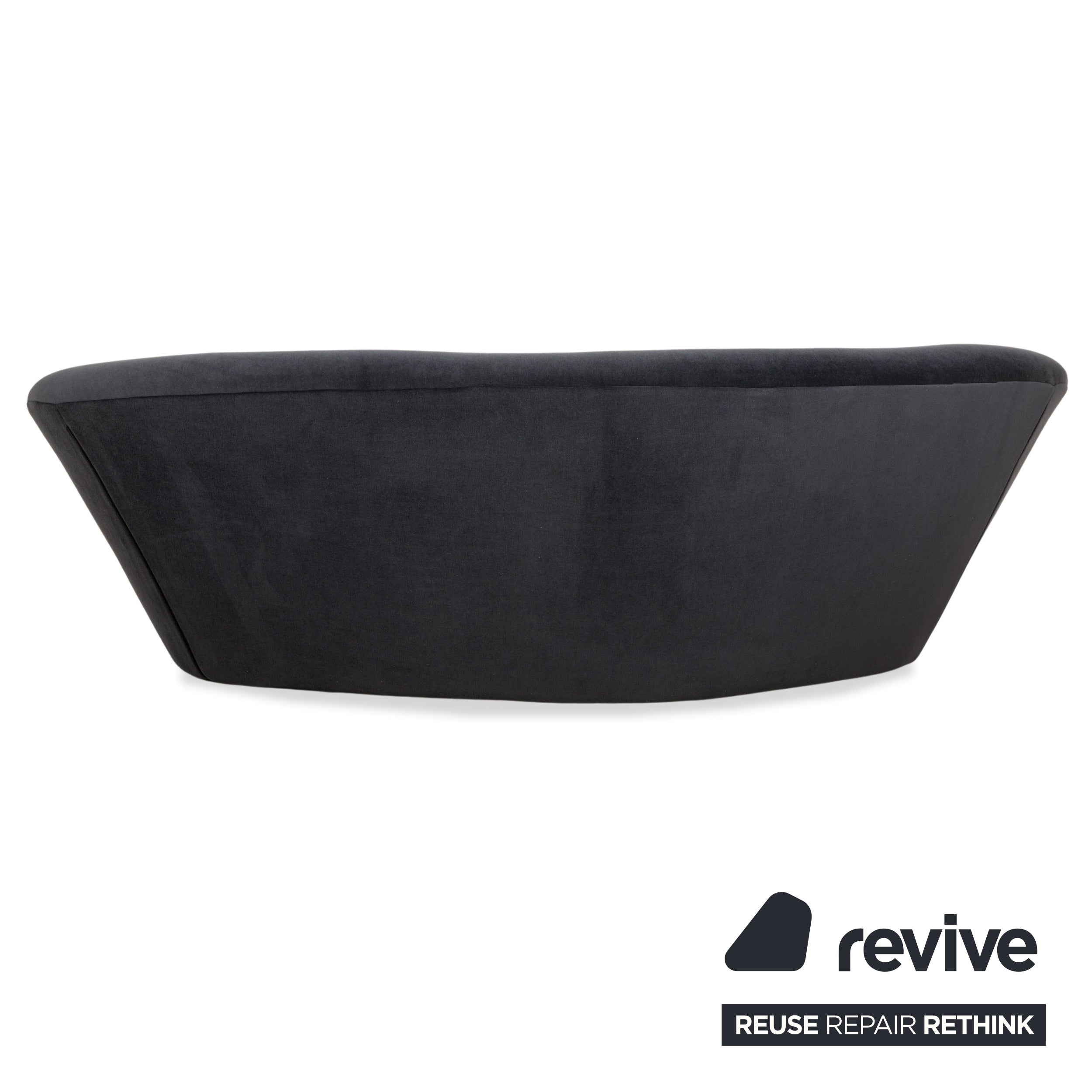 Ligne Roset Ploum Fabric Three-Seater Anthracite Grey Sofa Couch High Back Anthracite New Cover
