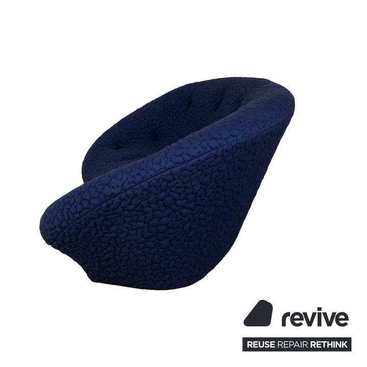 Ligne Roset PLOUM Fabric Three-Seater Blue Purple Sofa Couch 3-Seater High Back MOBY/FR SAFIR