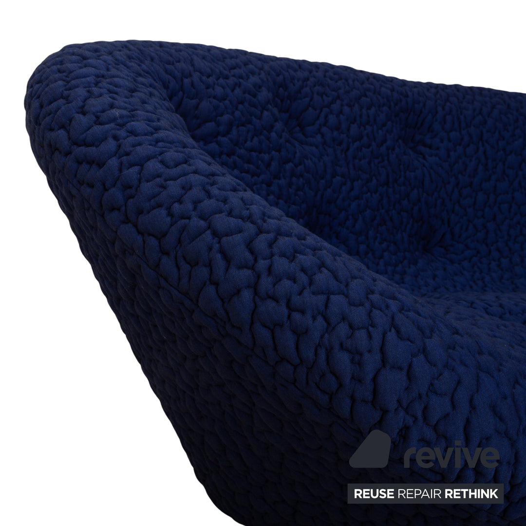 Ligne Roset PLOUM Stoff Dreisitzer Blau Lila Sofa Couch 3-Sitzer Hochlehner MOBY/FR SAFIR