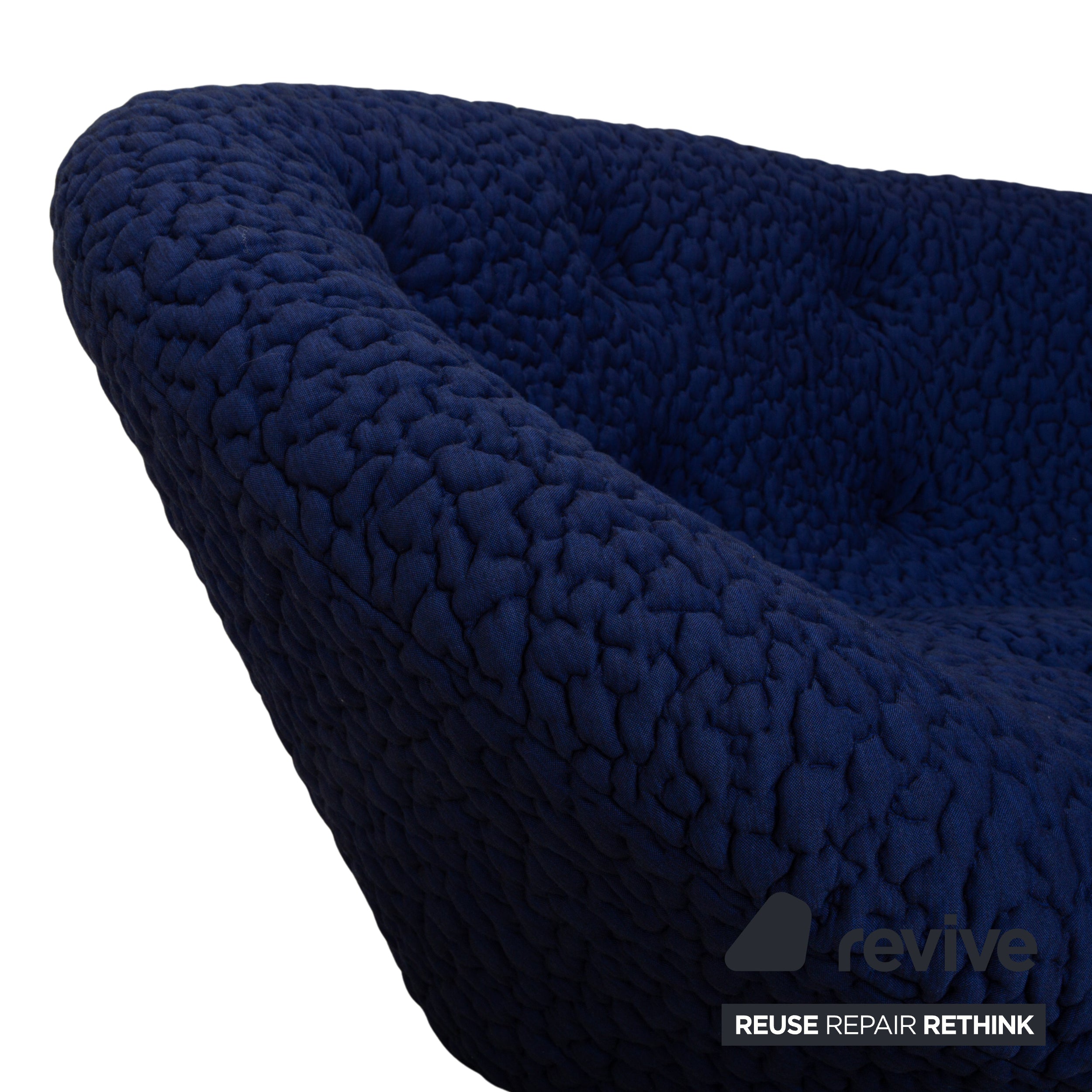 Ligne Roset PLOUM Stoff Dreisitzer Blau Lila Sofa Couch 3-Sitzer Hochlehner MOBY/FR SAFIR