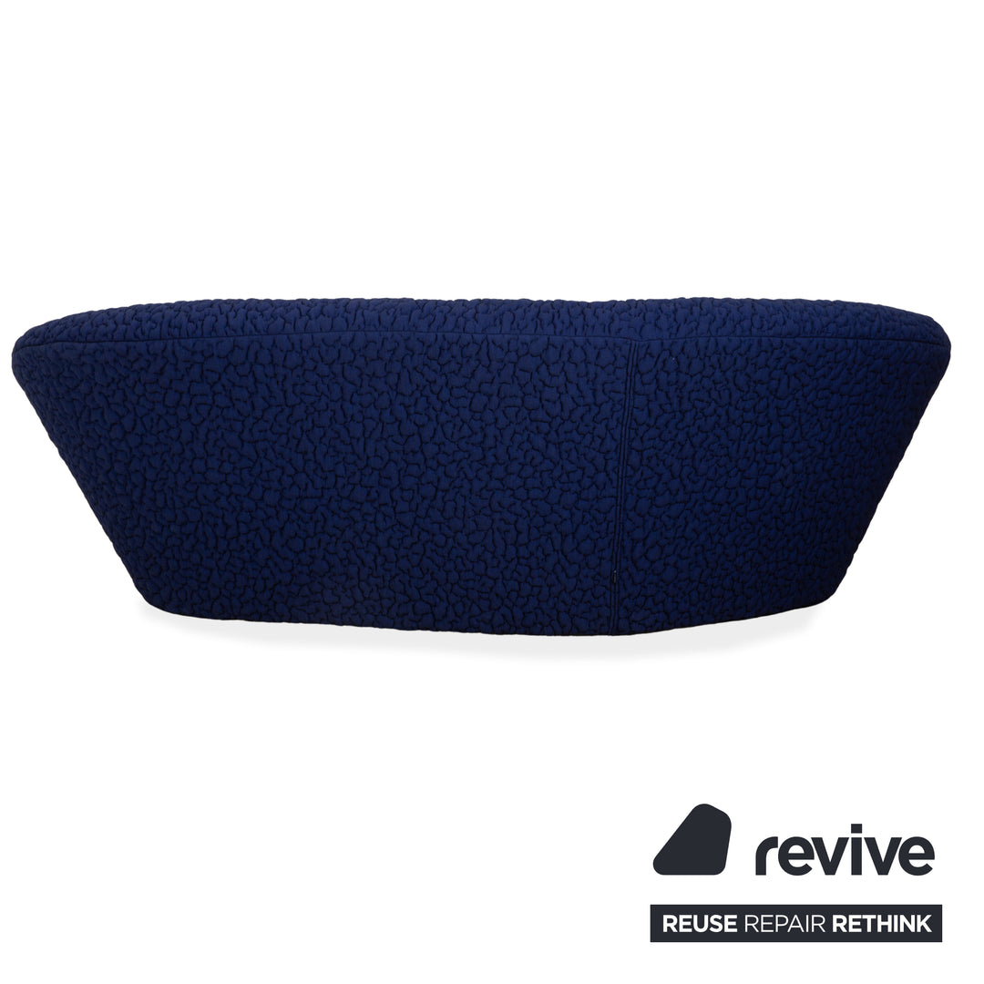 Ligne Roset PLOUM Stoff Dreisitzer Blau Lila Sofa Couch 3-Sitzer Hochlehner MOBY/FR SAFIR