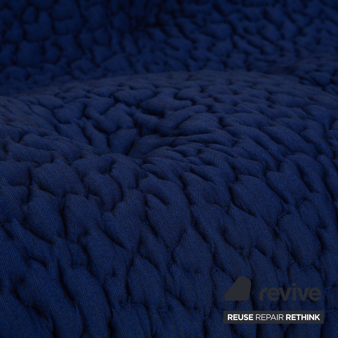 Ligne Roset PLOUM Stoff Dreisitzer Blau Lila Sofa Couch 3-Sitzer Hochlehner MOBY/FR SAFIR