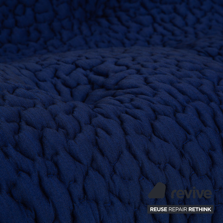 Ligne Roset PLOUM Stoff Dreisitzer Blau Lila Sofa Couch 3-Sitzer Hochlehner MOBY/FR SAFIR