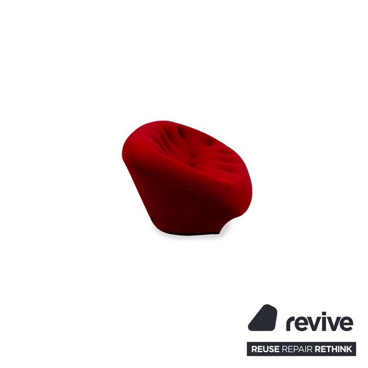 Ligne Roset Ploum Fabric Two-Seater Red Sofa Couch