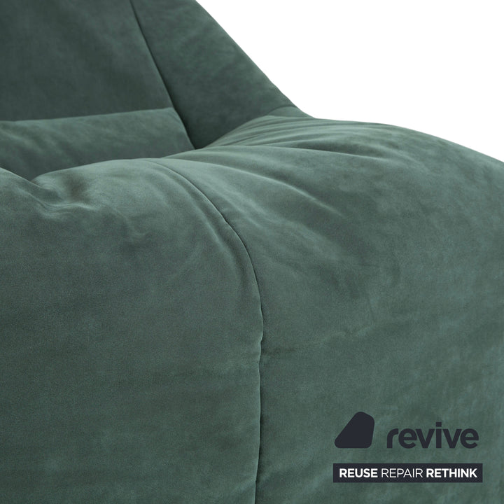Ligne Roset Plumy fabric armchair, green sage, manual function
