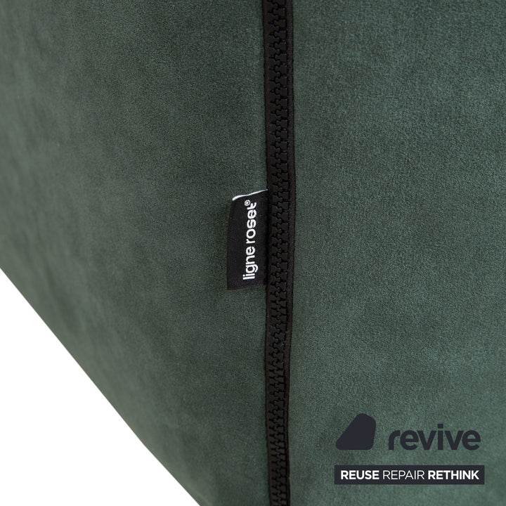 Ligne Roset Plumy fabric armchair, green sage, manual function
