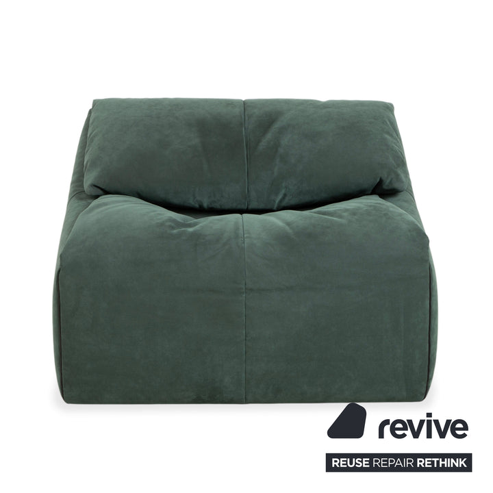 Ligne Roset Plumy fabric armchair, green sage, manual function