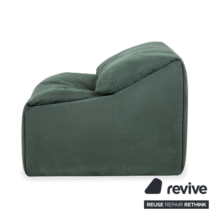Ligne Roset Plumy fabric armchair, green sage, manual function