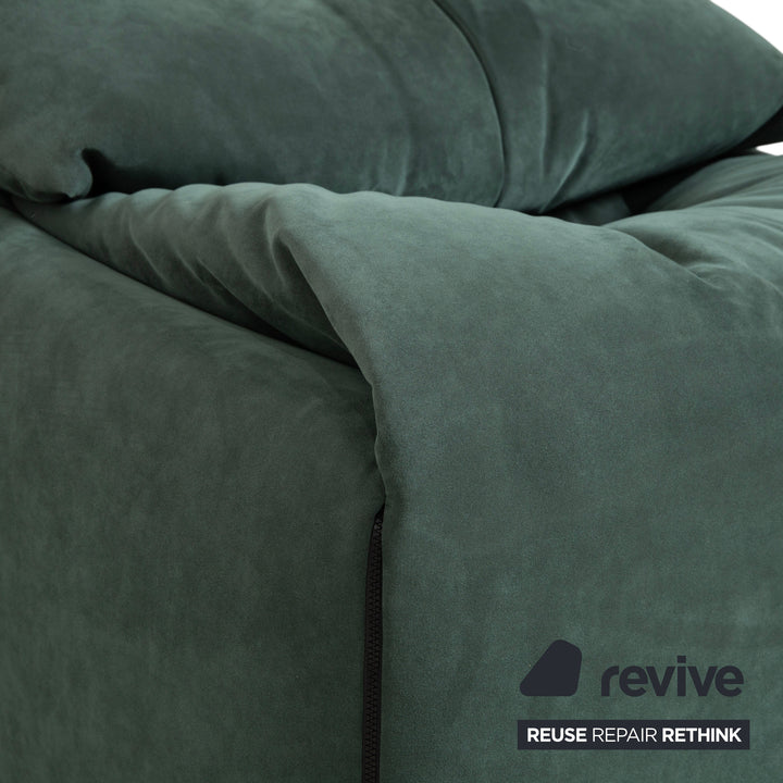 Ligne Roset Plumy fabric armchair, green sage, manual function