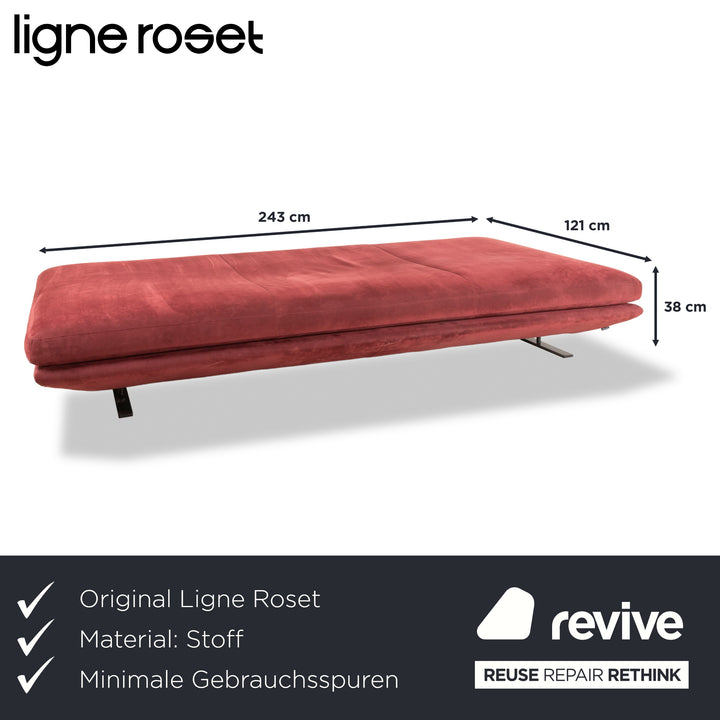 ligne roset Prado Stoff Liege Rot Dunkelrot Weinrot Daybed