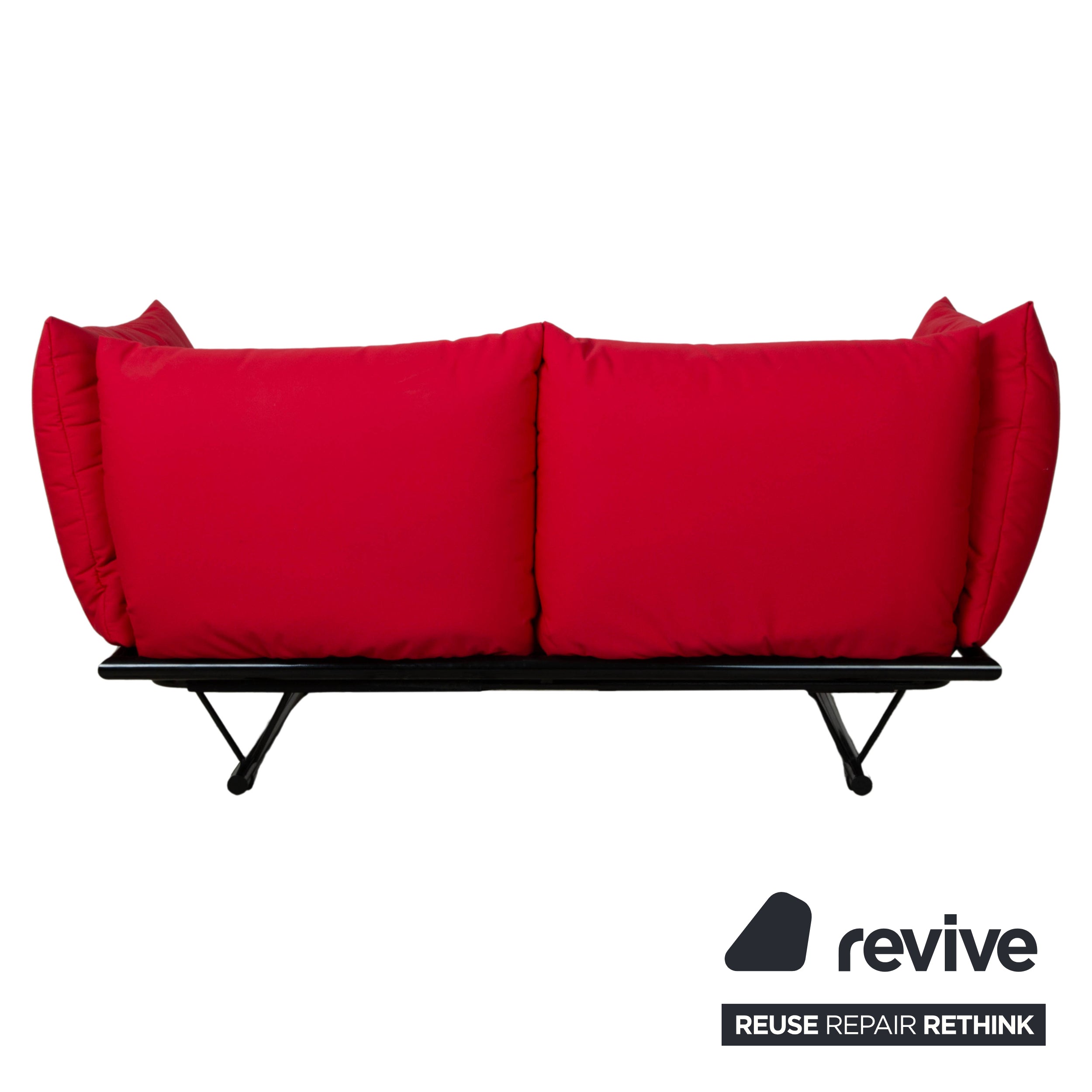 Ligne Roset Prao Stoff Zweisitzer Sofa Rot manuelle Funktion Couch Daybed Neubezug