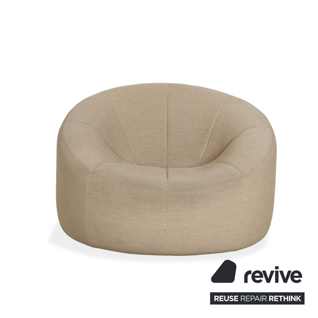 ligne roset Pumpkin fabric armchair beige sand