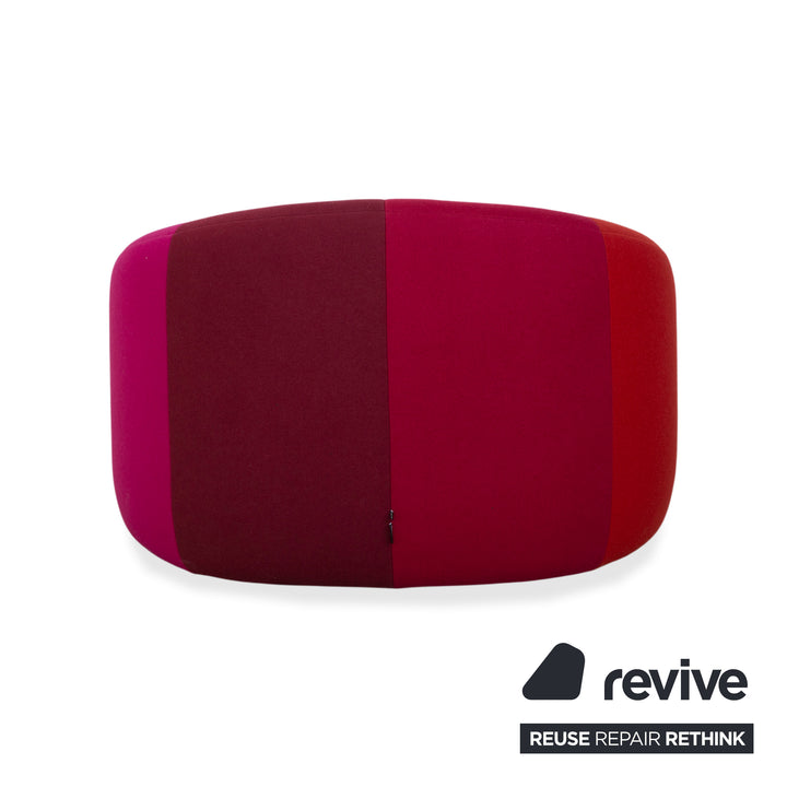 Ligne Roset Pumpkin fabric armchair in red, magenta, and pink