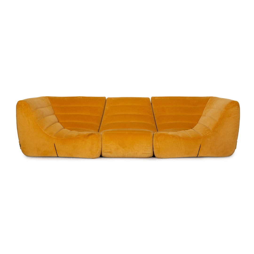 Ligne Roset Saparella Dreisitzer Sofa Stoff Gelb Couch by Michael Ducaroy