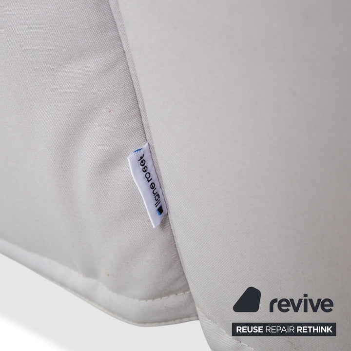 Ligne Roset Smala Dreisitzer Stoff Sofa Hellgrau Schlafsofa manuelle Schlaffunktion