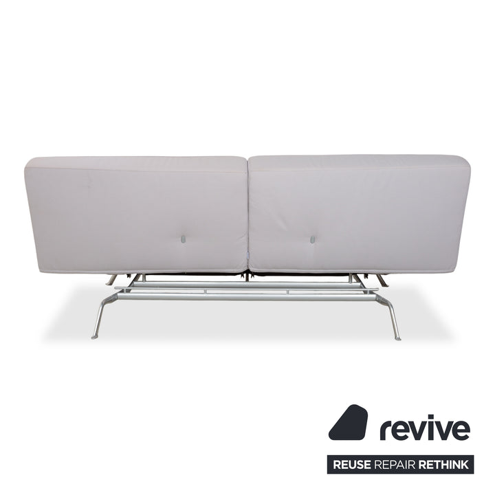 Ligne Roset Smala Dreisitzer Stoff Sofa Hellgrau Schlafsofa manuelle Schlaffunktion