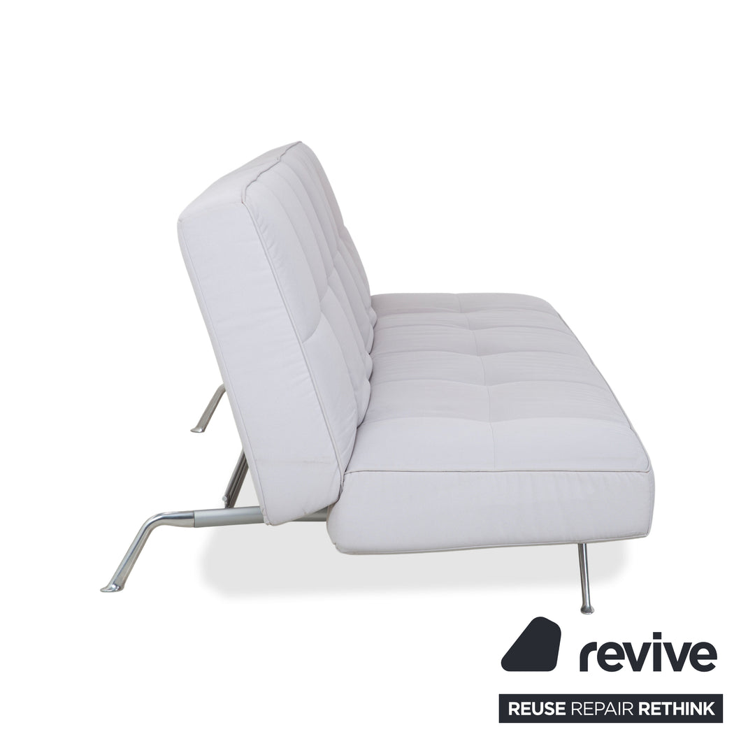 Ligne Roset Smala Dreisitzer Stoff Sofa Hellgrau Schlafsofa manuelle Schlaffunktion