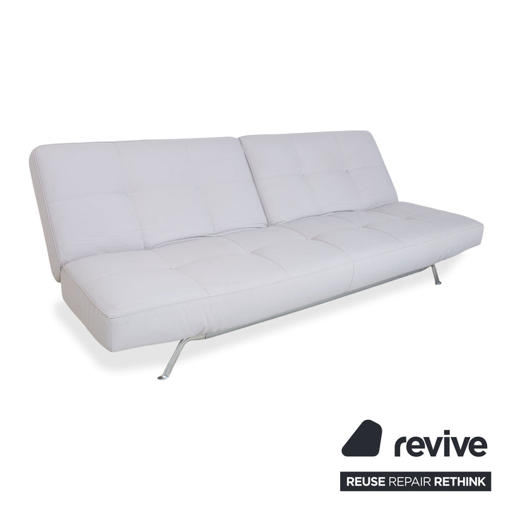 Ligne Roset Smala Dreisitzer Stoff Sofa Hellgrau Schlafsofa manuelle Schlaffunktion