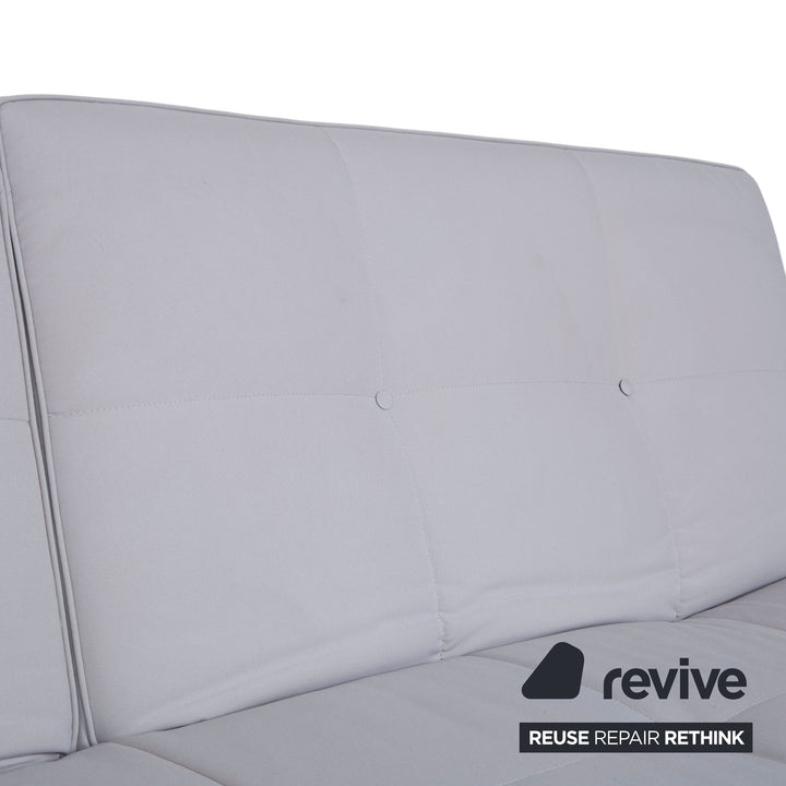 Ligne Roset Smala Dreisitzer Stoff Sofa Hellgrau Schlafsofa manuelle Schlaffunktion