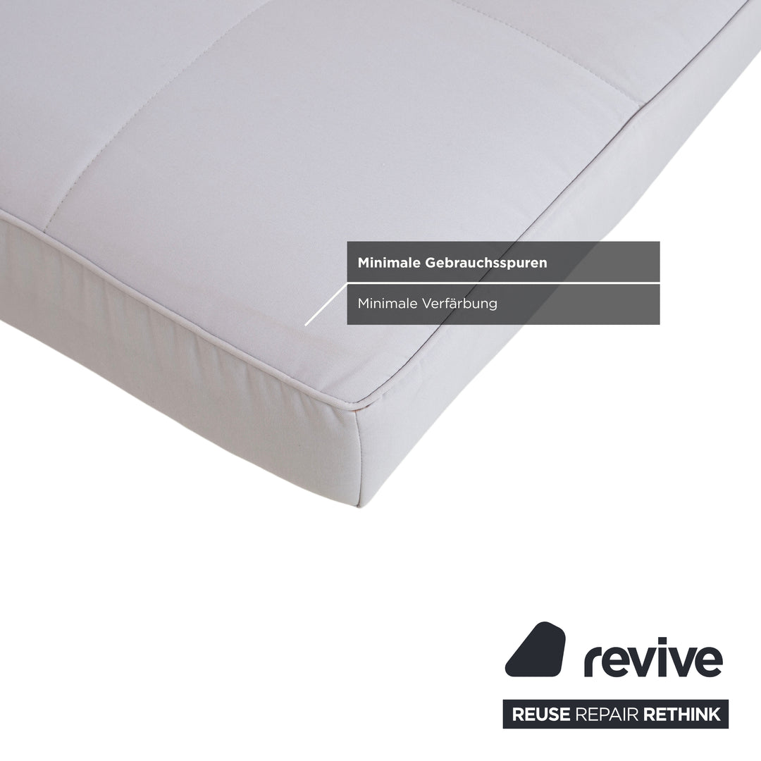Ligne Roset Smala Dreisitzer Stoff Sofa Hellgrau Schlafsofa manuelle Schlaffunktion