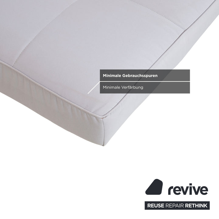 Ligne Roset Smala Dreisitzer Stoff Sofa Hellgrau Schlafsofa manuelle Schlaffunktion