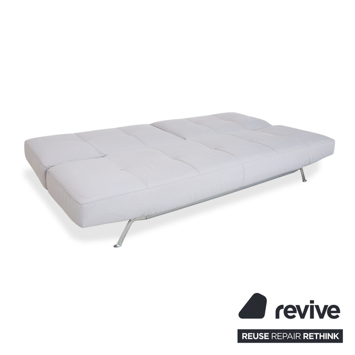 Ligne Roset Smala Dreisitzer Stoff Sofa Hellgrau Schlafsofa manuelle Schlaffunktion