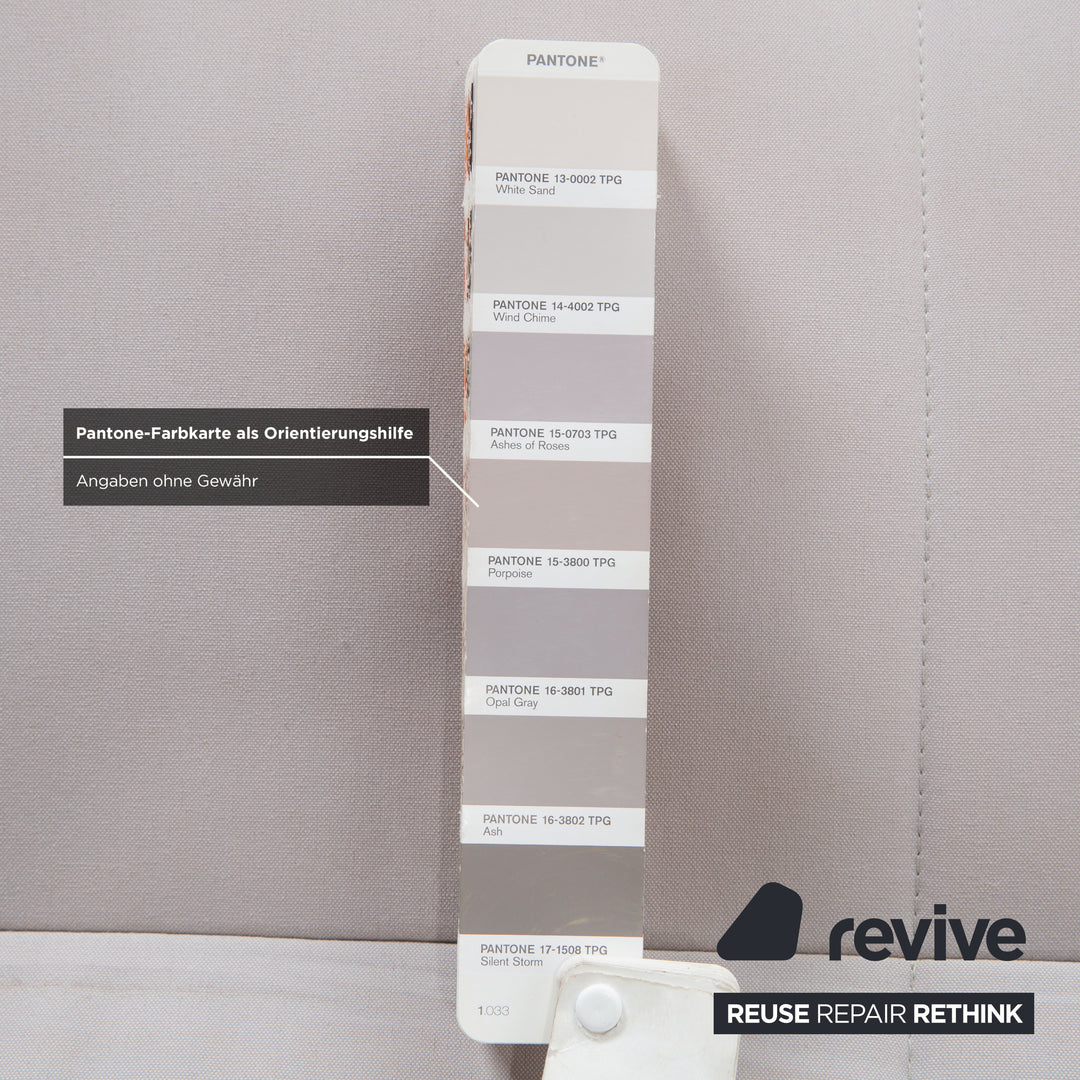 Ligne Roset Smala Dreisitzer Stoff Sofa Hellgrau Schlafsofa manuelle Schlaffunktion