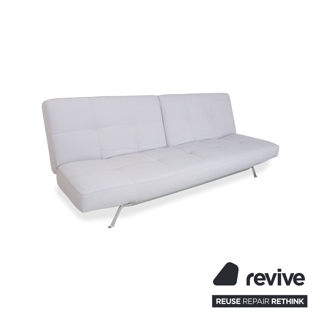 Ligne Roset Smala Dreisitzer Stoff Sofa Hellgrau Schlafsofa manuelle Schlaffunktion