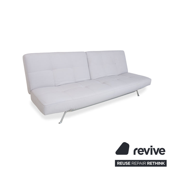 Ligne Roset Smala Dreisitzer Stoff Sofa Hellgrau Schlafsofa manuelle Schlaffunktion