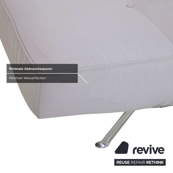 Ligne Roset Smala Dreisitzer Stoff Sofa Hellgrau Schlafsofa manuelle Schlaffunktion