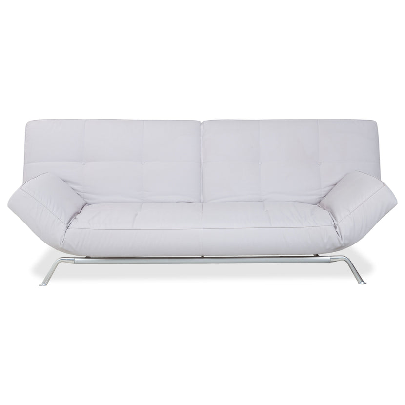 Canapé lit Ligne Roset Smala trois places en tissu gris clair avec fonction lit manuelle