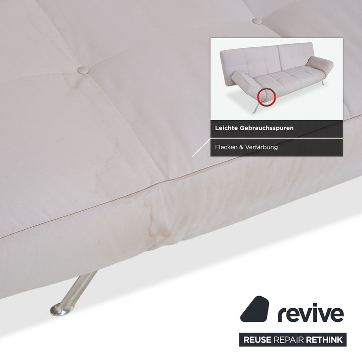 Ligne Roset Smala Dreisitzer Stoff Sofa Hellgrau Schlafsofa manuelle Schlaffunktion