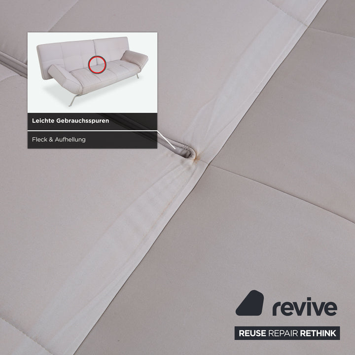 Ligne Roset Smala Dreisitzer Stoff Sofa Hellgrau Schlafsofa manuelle Schlaffunktion