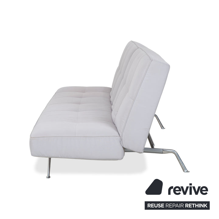 Ligne Roset Smala Dreisitzer Stoff Sofa Hellgrau Schlafsofa manuelle Schlaffunktion
