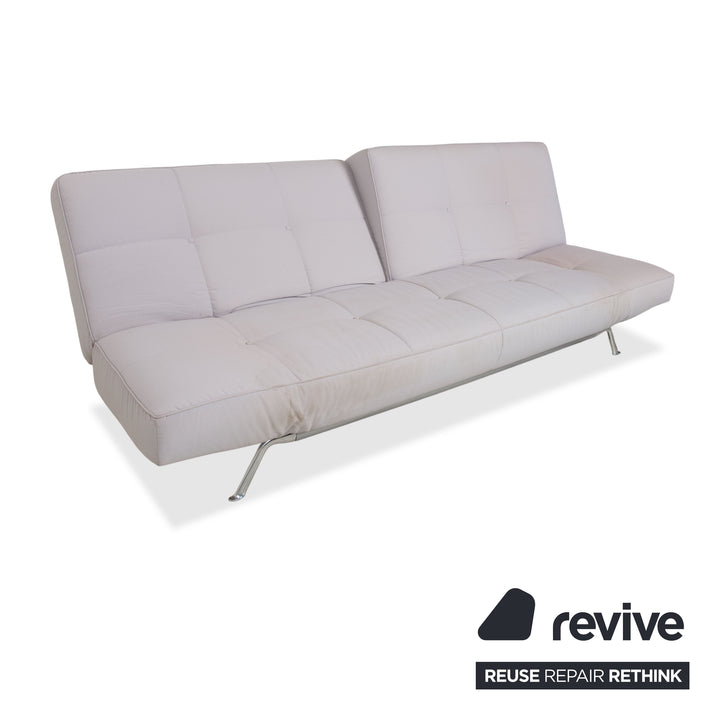 Ligne Roset Smala Dreisitzer Stoff Sofa Hellgrau Schlafsofa manuelle Schlaffunktion