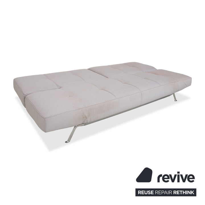 Ligne Roset Smala Dreisitzer Stoff Sofa Hellgrau Schlafsofa manuelle Schlaffunktion