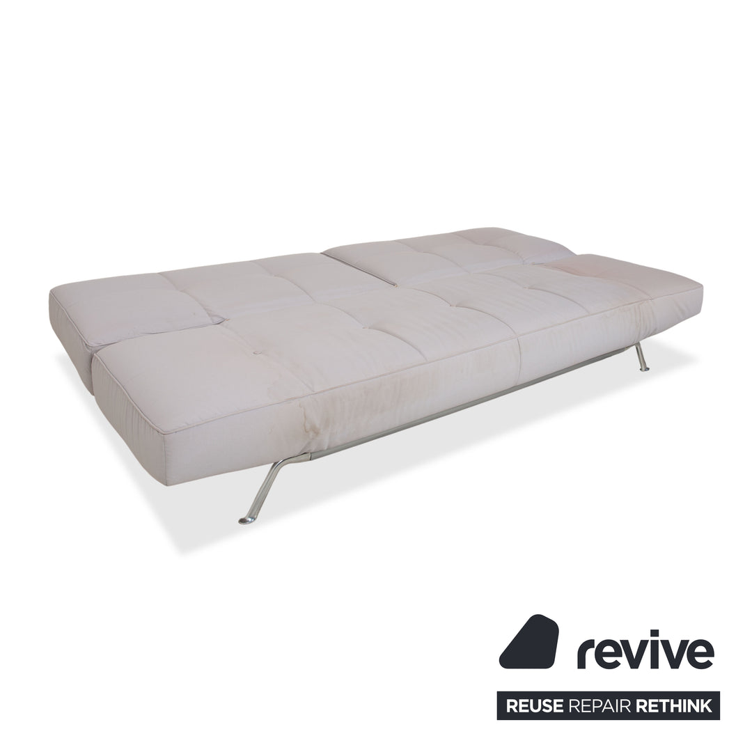 Ligne Roset Smala Dreisitzer Stoff Sofa Hellgrau Schlafsofa manuelle Schlaffunktion