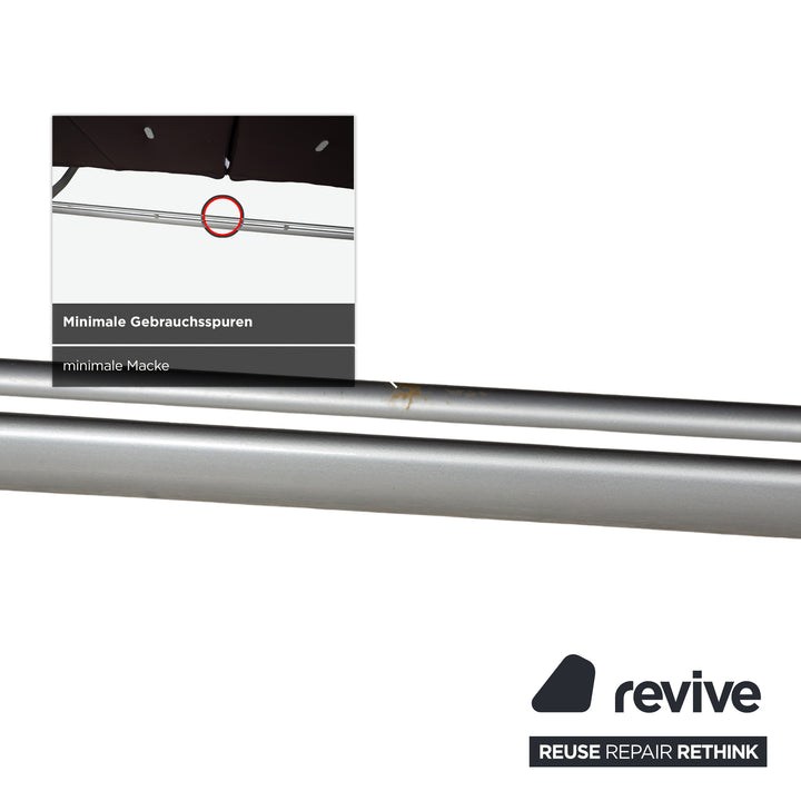 Ligne Roset Smala Leder Dreisitzer Aubergine Lila manuelle Funktion Sofa Couch