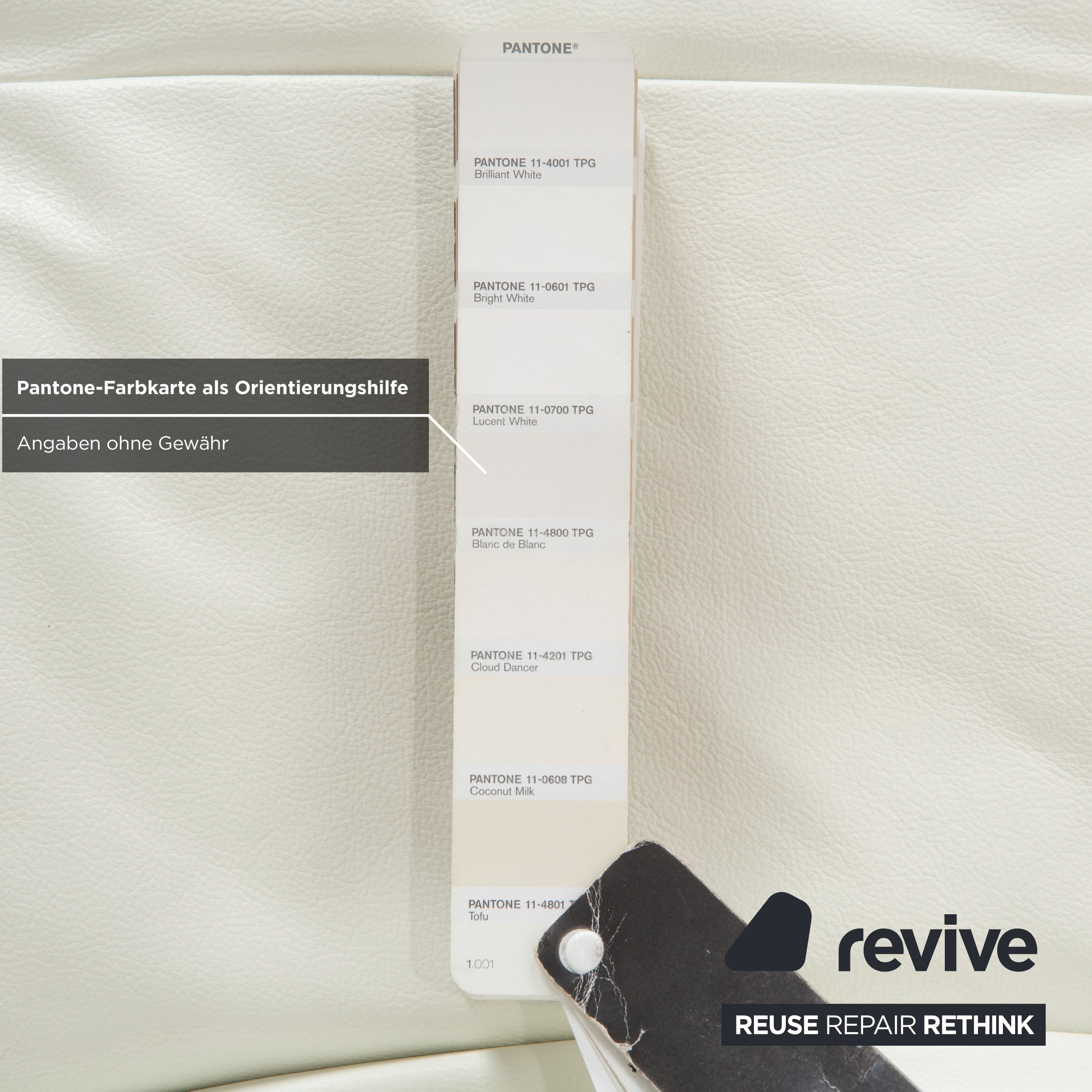 Ligne Roset Smala Leder Dreisitzer Weiß Creme manuelle Funktion Sofa Couch